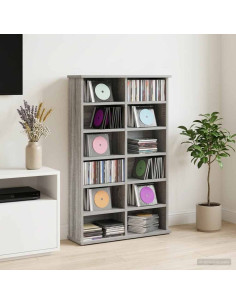 Mobile per CD Sonoma grigio 60 x 17 x 92 cm