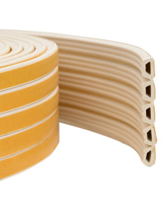 Nastro adesivo per finestre Bianco 10 x 6 mm 25 m Schiuma EPDM