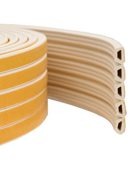 Nastro adesivo per finestre Bianco 10 x 6 mm 25 m Schiuma EPDM