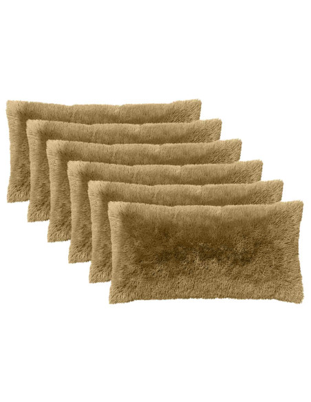 Federa 6 pcs HEERLEN Verde chiaro 40 x 70 cm Fleece PV