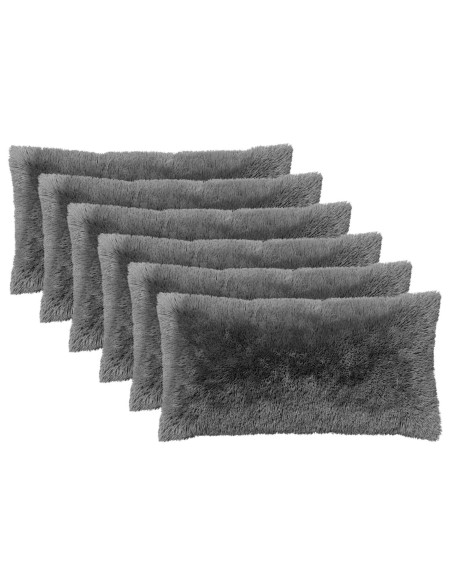 Federa 6 pcs HEERLEN Grigio Chiaro 40 x 70 cm Fleece PV