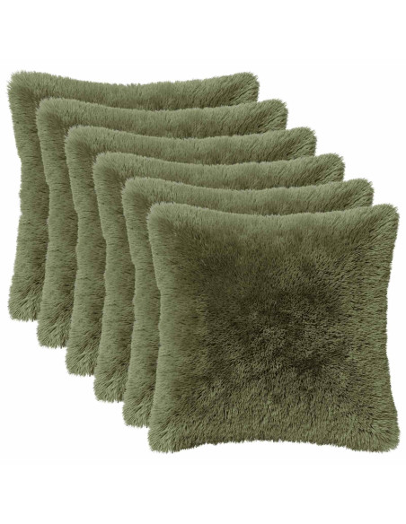 Federa 6 pcs HEERLEN Verde 35 x 35 cm Fleece PV