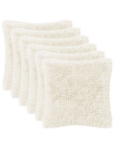 Federa 6 pcs HEERLEN Bianco 30 x 30 cm Fleece PV 2