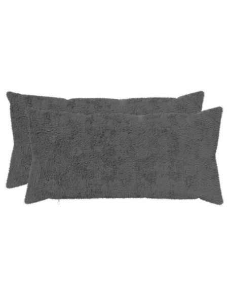 Federa 2 pz HEERLEN Grigio Scuro 40 x 70 cm