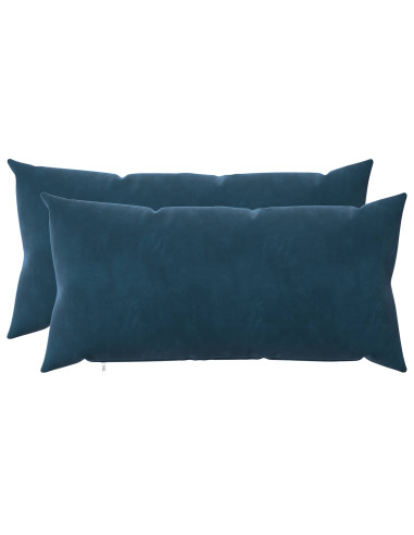 Federa 2 pcs HEERLEN Blu 40 x 80 cm Velluto