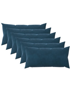 Federa 6 pcs HEERLEN Blu 40 x 80 cm Velluto