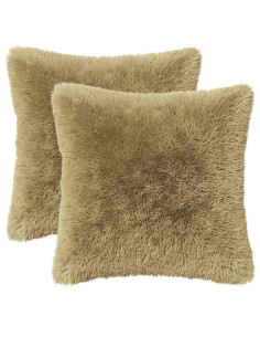 Federa 2 pcs HEERLEN Verde chiaro 35 x 35 cm Fleece PV 2