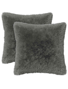 Federa 2 pcs HEERLEN Grigio Chiaro 35 x 35 cm Fleece PV 2