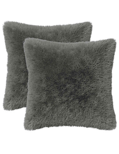 Federa 2 pcs HEERLEN Grigio Chiaro 35 x 35 cm Fleece PV