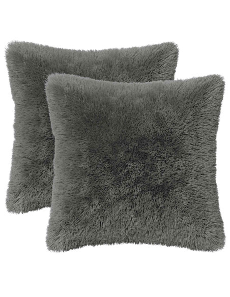 Federa 2 pcs HEERLEN Grigio Chiaro 35 x 35 cm Fleece PV