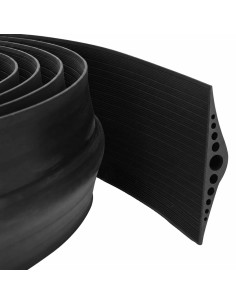 Guarnizione per pavimento del garage Nero 155 x 28 mm 2,5 m
