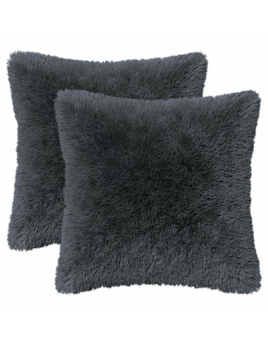 Federa 2 pcs HEERLEN Antracite 35 x 35 cm Fleece PV