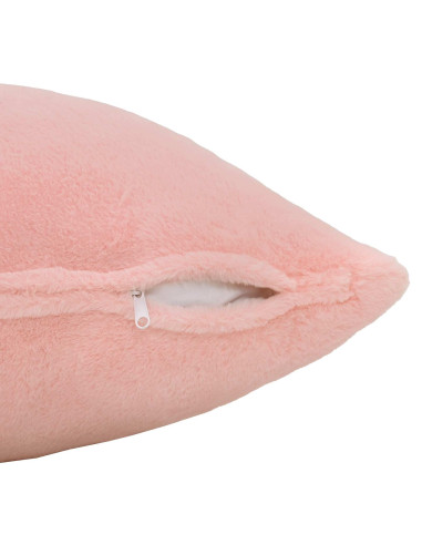 Federa 2 pz HEERLEN Rosa 40 x 70 cm Pelliccia di Coniglio Finta
