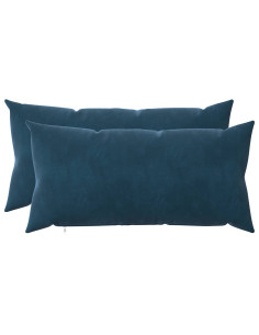 Federa 2 pcs HEERLEN Blu 40 x 70 cm Velluto