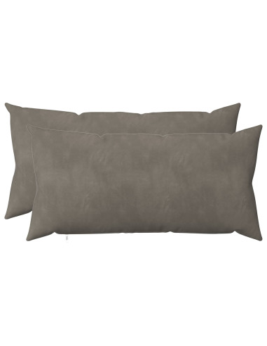 Federa 2 pcs HEERLEN Grigio Chiaro 40 x 70 cm Velluto