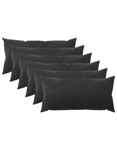 Federa 6 pcs HEERLEN Nero 40 x 70 cm Velluto