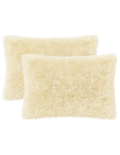 Federa 2 pcs HEERLEN Crema 50 x 70 cm Fleece PV