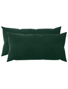Federa 2 pcs HEERLEN Verde Scuro 40 x 80 cm Velluto
