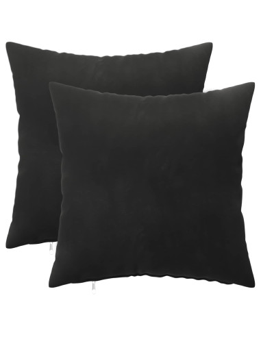 Federa 2 pcs HEERLEN Nero 35 x 35 cm Velluto