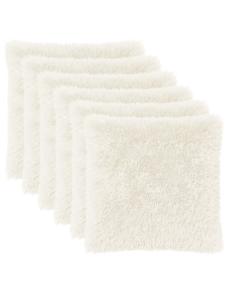 Federa 6 pcs HEERLEN Bianco 55 x 55 cm Fleece PV