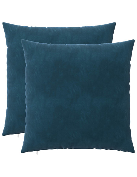 Federa 2 pcs HEERLEN Blu 65 x 65 cm Velluto