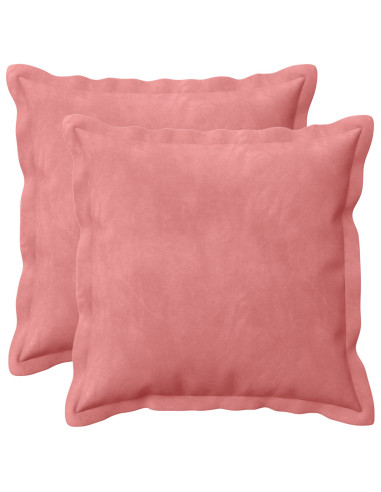Federa 2 pcs HOUTEN Rosa 30 x 30 cm Velluto