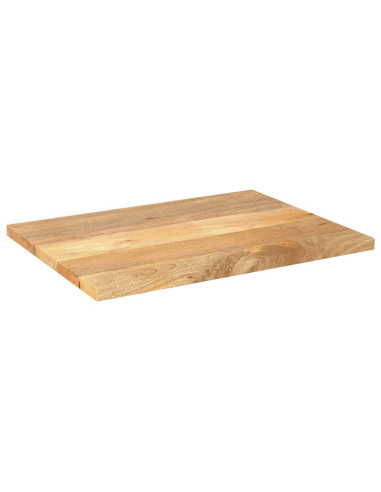 Piano per Tavolo 80x50x3,8 cm Rettangolare Legno Massello Mango