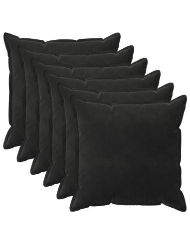 Federa 6 pcs HOUTEN Nero 70 x 70 cm Velluto