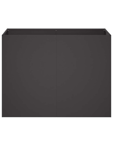 Vaso da giardino Nero 80 x 40 x 60 cm Acciaio laminato a freddo