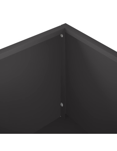 Vaso da giardino Nero 80 x 40 x 60 cm Acciaio laminato a freddo