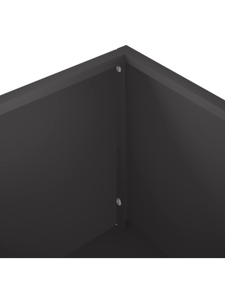 Vaso da giardino Nero 80 x 40 x 60 cm Acciaio laminato a freddo