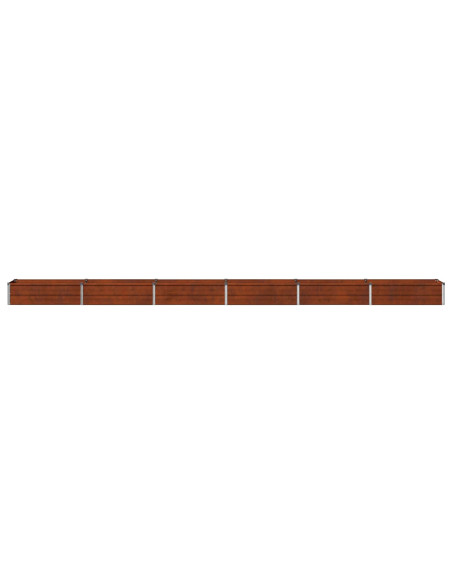 Letto rialzato da giardino Ruggine 480 x 40 x 24 cm cartone
