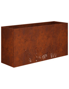 Vaso da giardino Ruggine 100 x 20 x 49 cm Acciaio Corten 2