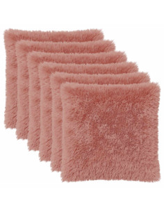 Federa 6 pcs HEERLEN Rosa 65 x 65 cm Fleece PV