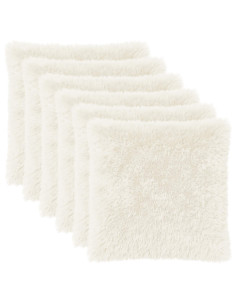 Federa 6 pcs HEERLEN Bianco 65 x 65 cm Fleece PV