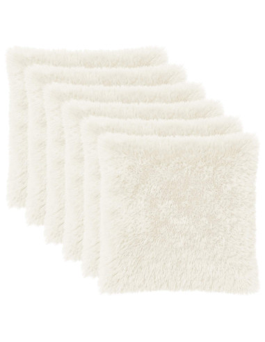Federa 6 pcs HEERLEN Bianco 65 x 65 cm Fleece PV