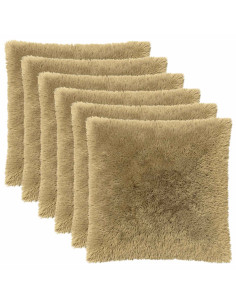 Federa 6 pcs HEERLEN Verde chiaro 65 x 65 cm Fleece PV
