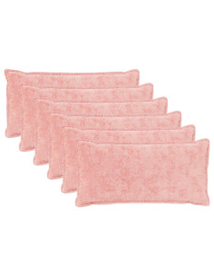 Federa 6 pz HOUTEN Rosa 40 x 80 cm Pelliccia di Coniglio Finta