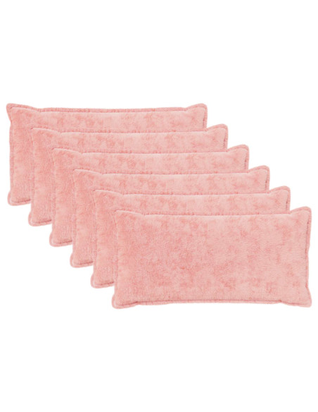 Federa 6 pz HOUTEN Rosa 40 x 80 cm Pelliccia di Coniglio Finta