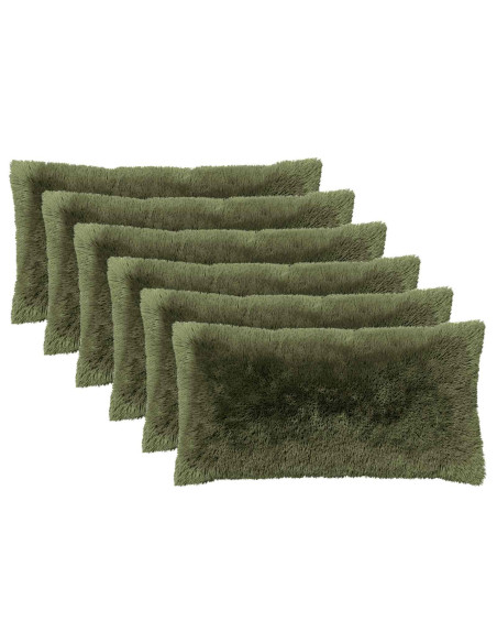 Federa 6 pcs HEERLEN Verde 40 x 80 cm Fleece PV
