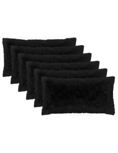 Federa 6 pcs HEERLEN Nero 40 x 80 cm Fleece PV 2