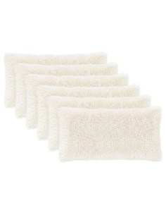 Federa 6 pcs HEERLEN Bianco 40 x 80 cm Fleece PV 2