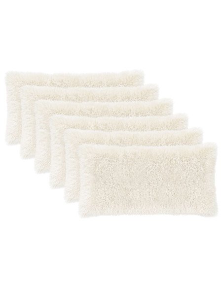 Federa 6 pcs HEERLEN Bianco 40 x 80 cm Fleece PV