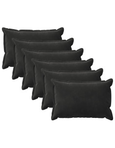 Federa 6 pcs HOUTEN Nero 50 x 75 cm Velluto