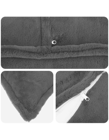 Federa 2 pz HOUTEN Grigio Scuro 80 x 80 cm