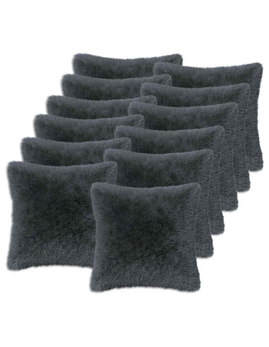 Federa 12 pcs HEERLEN Antracite 45 x 45 cm Fleece PV