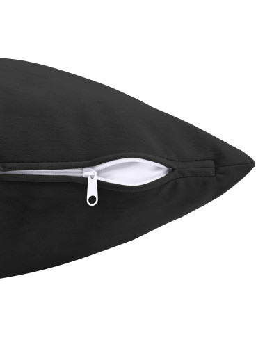 Federa 6 pcs HEERLEN Nero 40 x 80 cm Velluto