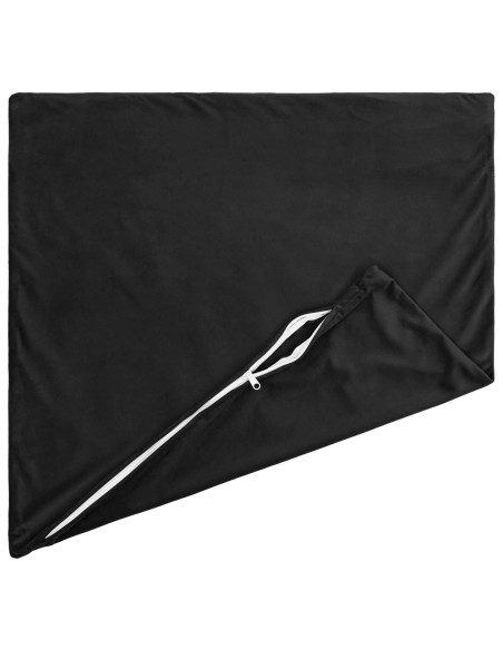Federa 6 pcs HEERLEN Nero 65 x 65 cm Velluto