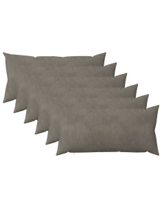 Federa 6 pcs HEERLEN Grigio Chiaro 40 x 80 cm Velluto