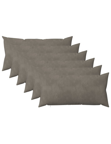 Federa 6 pcs HEERLEN Grigio Chiaro 40 x 80 cm Velluto